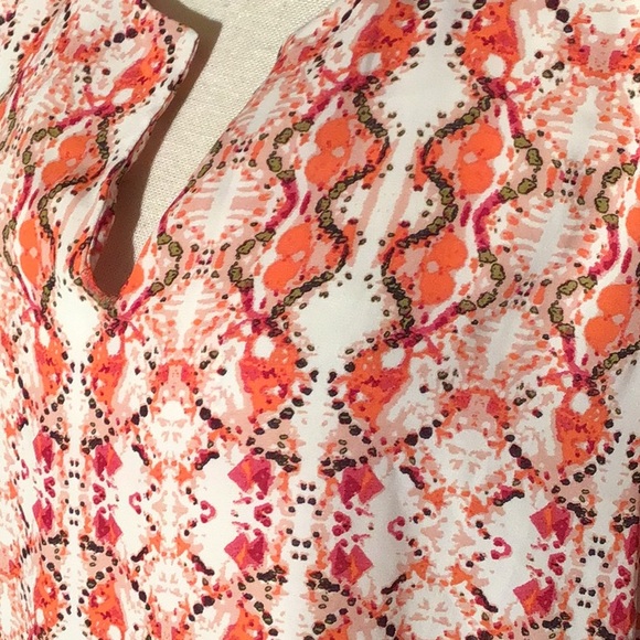 Daniel Rainn hi low blouse watercolor peach M - Picture 2 of 6